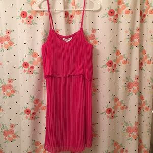 Pink pleated dress